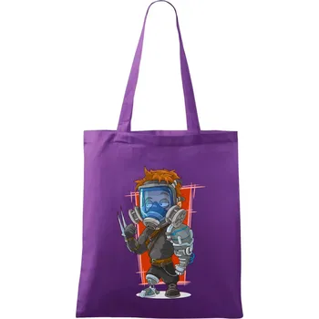 Vesmírný voják červený - Taška bavlněná - 42 x 38 cm ( Fialová )