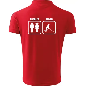 Pánská košile Problém hokejista - Polokošile pánská Pique Polo 203 - XL ( Červená )