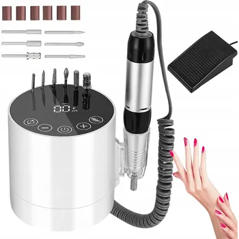 BRUSKA STROJEK NA NEHTY, MANIKÚRA, PEDIKÚRA 65W PROFESIONÁLNÍ S LCD displej