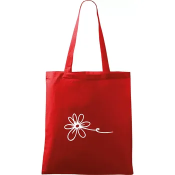 Nákupní taška Kopretina - Taška bavlněná - 42 x 38 cm ( Červená )