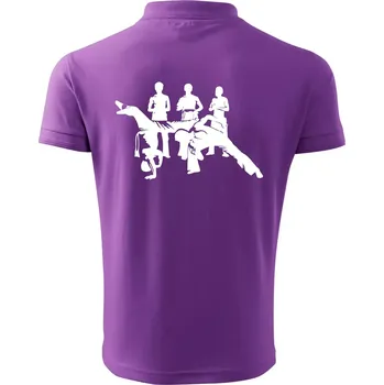 Pánská košile Capoeira všichni - Polokošile pánská Pique Polo 203 - L ( Fialová )