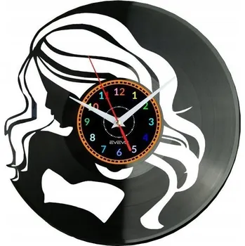 Hodiny Dívka Nástěnné Hodiny Vinylová Deska Moderní Dekorativní U