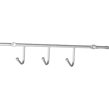 Věšák Tyč s háčky na kolíčky Bisk stříbrná