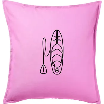 Polštář Paddleboard jedním tahem - Polštář 50x50 - 50x50 - Pouze potah ( Růžová )