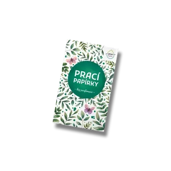 Přípravek na praní EcoHaus Prací papírky Bez parfemace, 5 praní