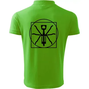 Pánská košile Vitruviánský otvírák - Polokošile pánská Pique Polo 203 - 4XL ( Apple Green )