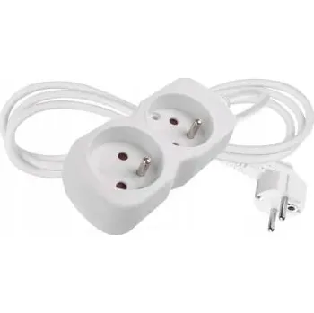 Napájecí kabel Prodlužovací Kabel přívodní kabel Emos 1,4 m 2 ks zásuvky bílý