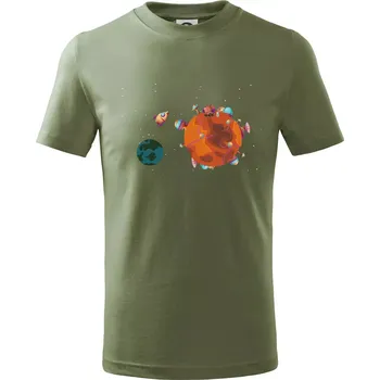 Dětská móda Kolonizace Marsu - Tričko dětské bavlněné - 98 cm / 2 roky ( Khaki )