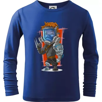 Chlapecké tričko Vesmírný voják červený - Triko dětské Long Sleeve - 104-110cm / 3-4 roky ( Královská modrá )