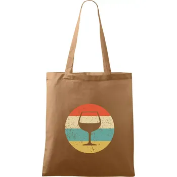 Nákupní taška Vintage víno - Taška bavlněná - 42 x 38 cm ( Cappuccino )