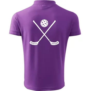 Pánská košile Florbalové hokejky - Polokošile pánská Pique Polo 203 - 2XL ( Fialová )
