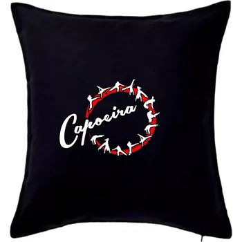 Polštář Capoeira cviky v kruhu - Polštář 50x50 - 50x50 - Včetně výplně ( Černá )