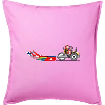 Polštář Hokej ČR válec - Polštář 50x50 - 50x50 - Pouze potah ( Růžová )