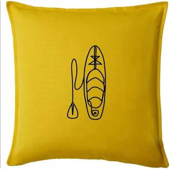 Polštář Paddleboard jedním tahem - Polštář 50x50 - 50x50 - Pouze potah ( Žlutá )