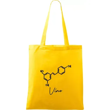 Barová chemie - víno - Taška bavlněná - 42 x 38 cm ( Žlutá )