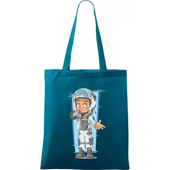 Vesmírný voják oranžový - Taška bavlněná - 42 x 38 cm ( Petrolejová )