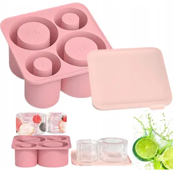 Tvořítko na led Silikonová Forma na Led do Sklenic a Kelímků Růžová