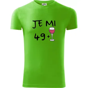 Pánské oblečení Je mi 49 (50) víno - Viper FIT - Pánské zůžené tričko - 2XL ( Apple Green )
