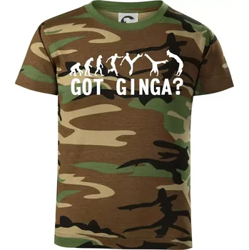 Chlapecké tričko Capoeira - Got Ginga - Dětské maskáčové triko - 134 cm/8 let ( Hnědý maskáč )