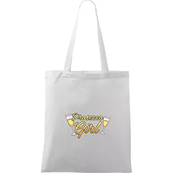 Prosecco Girl - Taška bavlněná - 42 x 38 cm ( Bílá )