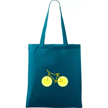 Nákupní taška Kolo citrón (Moňas) - Taška bavlněná - 42 x 38 cm ( Petrolejová )