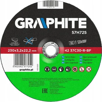 Řezný kotouč Řezný kotouč na kámen Graphite 57H725 230 x 3,2 x 22 mm
