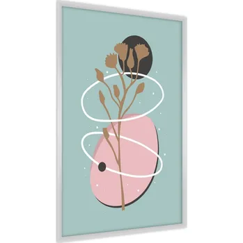 Obraz Plakát v Rámu ROSTLINY Abstraktní Vzory 50x70