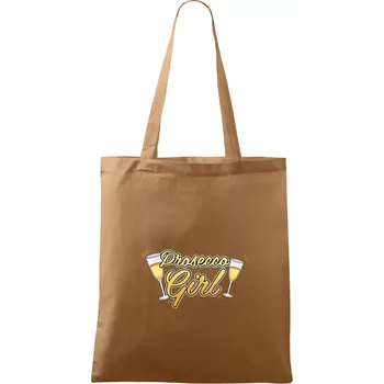 Nákupní taška Prosecco Girl - Taška bavlněná - 42 x 38 cm ( Cappuccino )