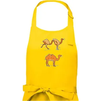 Kuchyňská zástěra Pravda o velbloudech - Dámská zástěra na vaření - Univerzální velikost ( Žlutá )