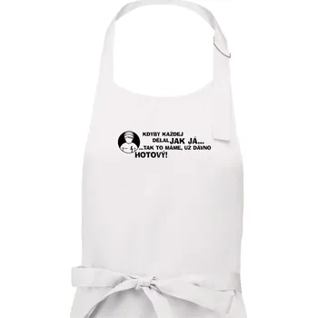 Kuchyňská zástěra Elektrikář - kdyby každej dělal jak já, tak to máme už dávno hotový - Pánská zástěra na vaření - Univerzální velikost ( Bílá )