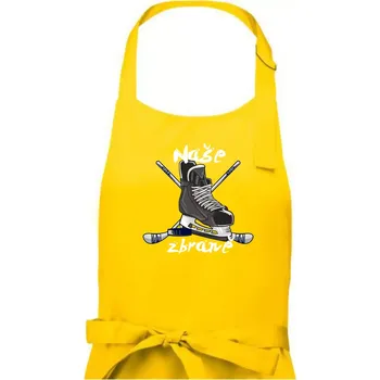 Kuchyňská zástěra Hokej - naše zbraně - Dámská zástěra na vaření - Univerzální velikost ( Žlutá )
