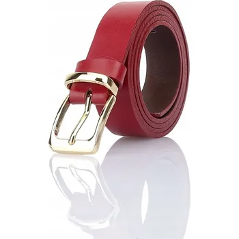 Opasek GRACIO dámský kožený PÁSEK červený ELEGANTNÍ