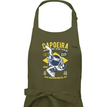 Kuchyňská zástěra Capoeira Afro-brazil art - Pánská zástěra na vaření - Univerzální velikost ( Khaki )