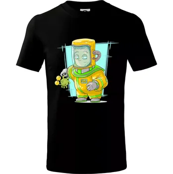 Chlapecké tričko Vesmírný voják tyrkysový - Tričko dětské bavlněné - 98 cm / 2 roky ( Černá )