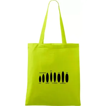 Typy surfů - Taška bavlněná - 42 x 38 cm ( Limetková )