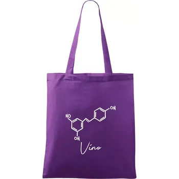 Nákupní taška Barová chemie - víno - Taška bavlněná - 42 x 38 cm ( Fialová )