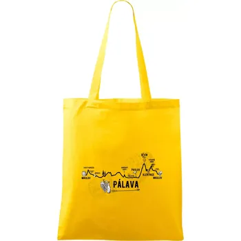 Profil kopců - Kolem Pálavy - Taška bavlněná - 42 x 38 cm ( Žlutá )