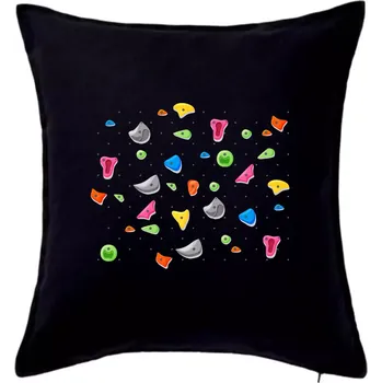 Polštář Lezení na stěně - chyty - Polštář 50x50 - 50x50 - Pouze potah ( Černá )