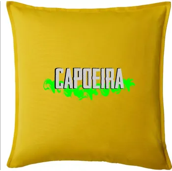 Polštář Capoeira nápis - zelený - Polštář 50x50 - 50x50 - Pouze potah ( Žlutá )