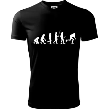 Chlapecké tričko Evoluce inline žena - Dětské triko sportovní (dresovina) - 146 cm/10 let ( Černá )