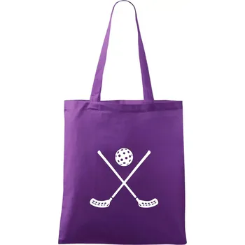 Florbalové hokejky - Taška bavlněná - 42 x 38 cm ( Fialová )