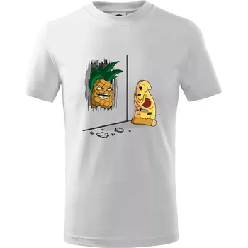 Chlapecké tričko Pizza hawai - Tričko dětské bavlněné - 98 cm / 2 roky ( Bílá )