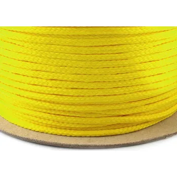 Oděvní šňůra PES žlutá šafránová