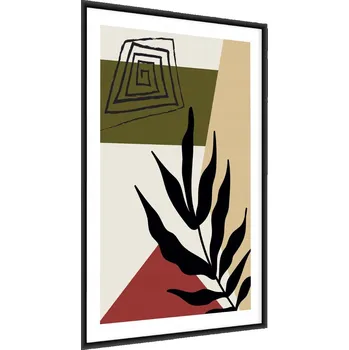 Obraz Plakát v Rámu ABSTRAKTNÍ Lístky Dekorace 50x70