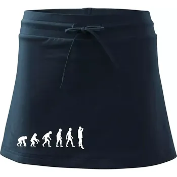 Dámská sukně Evoluce vína muž - Sportovní sukně - two in one - L ( Námořní modrá (velmi tmavá - téměř černá) )