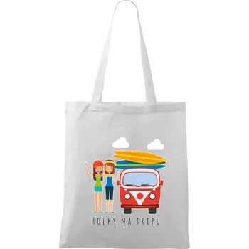 Holky na tripu - Taška bavlněná - 42 x 38 cm ( Bílá )