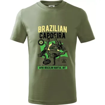 Dětská móda Brazilian Capoeira - Tričko dětské bavlněné - 98 cm / 2 roky ( Khaki )