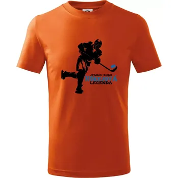 Chlapecké oblečení Jednou budu hokejová legenda - Tričko dětské bavlněné - 104-110cm / 3-4 roky ( Oranžová )