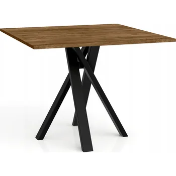 Konferenční stolek Čtvercový konferenční stolek Noe 60 x 60 cm deska dub lefkas/černé nohy