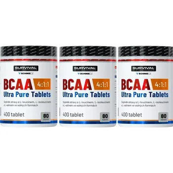 Aminokyselina Survival BCAA 4:1:1 Ultra Pure 250 tablet akce 2+1